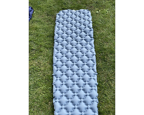 Каримат надувний WCG 195 х 56 х 6 см - сірий