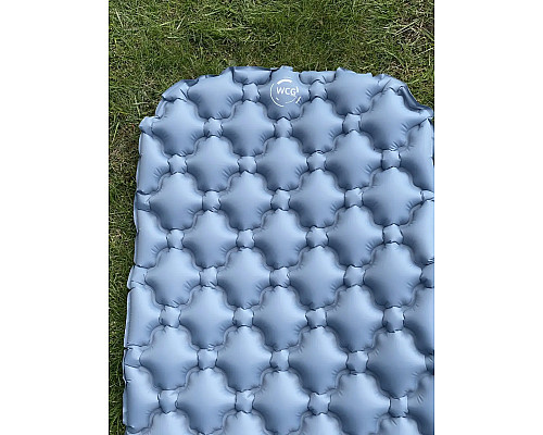 Каримат надувний WCG 195 х 56 х 6 см - сірий