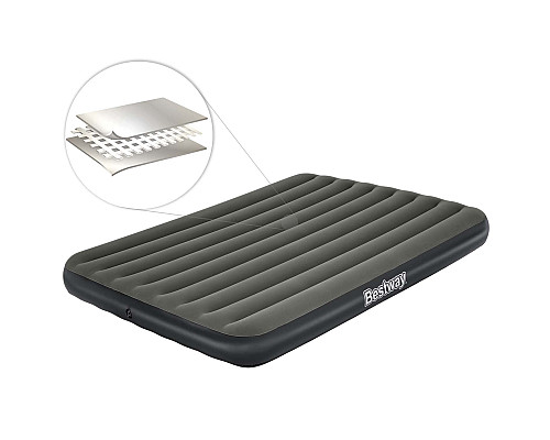 Матрац надувний Bestway 6713N 203x152 см, чорно-сірий