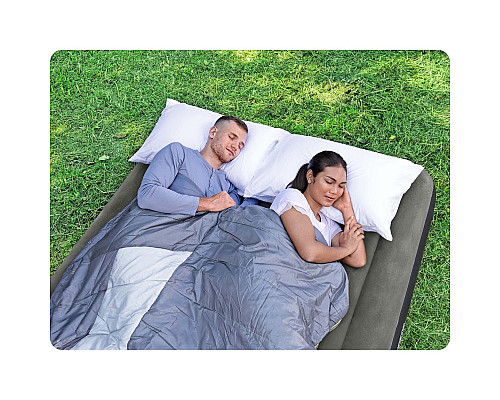 Матрац надувний Bestway 6713N 203x152 см, чорно-сірий