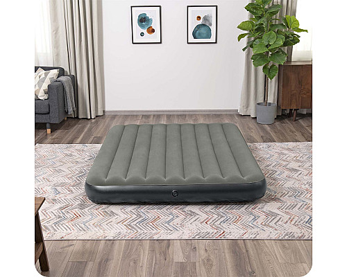 Матрац надувний Bestway 6713N 203x152 см, чорно-сірий