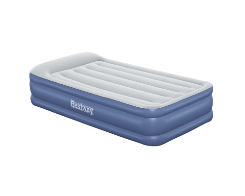 Матрац надувний Bestway 67628 з насосом 191x97 см, блакитно-сірий