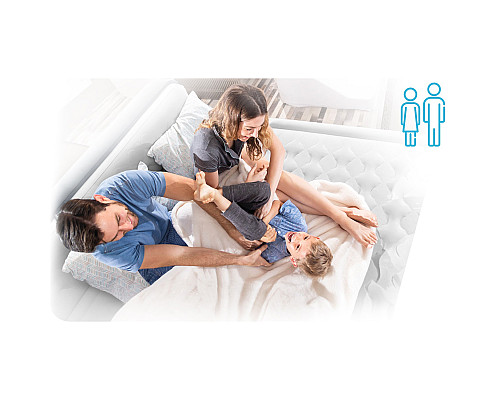 Матрац надувний Bestway 67681 191x137 см, чорно-сірий
