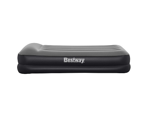 Матрац надувний Bestway 67401 з вбудованим електронасосом 191x97 см, чорно-сірий