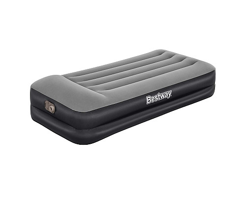 Матрац надувний Bestway 67401 з вбудованим електронасосом 191x97 см, чорно-сірий