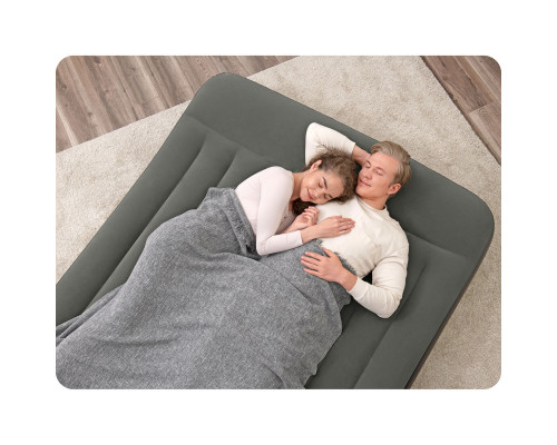 Матрац надувний Bestway 67682 203x152 см, чорно-сірий Матрац надувний Bestway 67682 203x152 см, чорно-сірий
