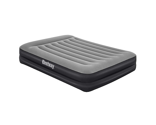 Матрац надувний Bestway 67403 з вбудованим насосом 203x152 см, чорно-сірий