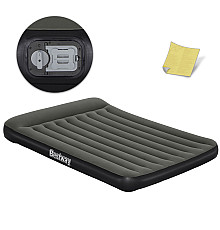 Матрац надувний Bestway 67930 з електронасосом 203x152 см, чорно-сірий