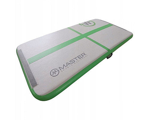 Мат гімнастичний надувний MASTER, 200 x 100 x 10 см, сіро-зелений