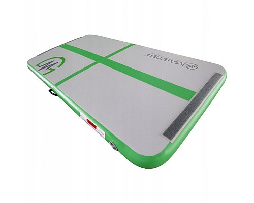 Мат гімнастичний надувний MASTER, 200 x 100 x 10 см, сіро-зелений