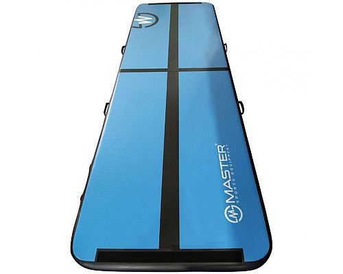 Мат гімнастичний надувний MASTER, 300 x 100 x 10 см, чорно-синій