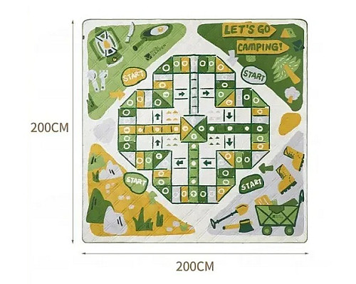 Килимок для пікніка Mobi Garden Camp NX23663021 200 х 200 см, зелений Килимок для пікніка Mobi Garden Camp NX23663021 200 х 200 см, зелений