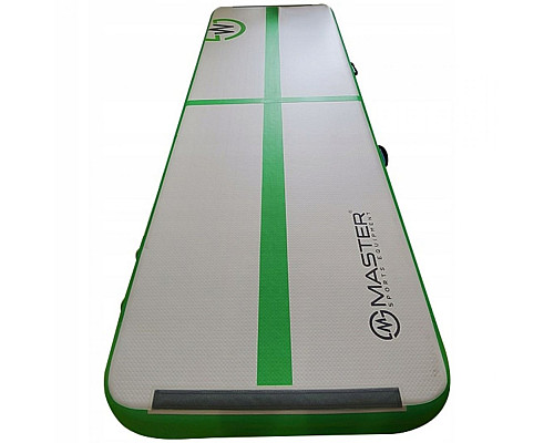 Мат гімнастичний надувний MASTER, 300 x 10 x 10 см, сіро-зелений