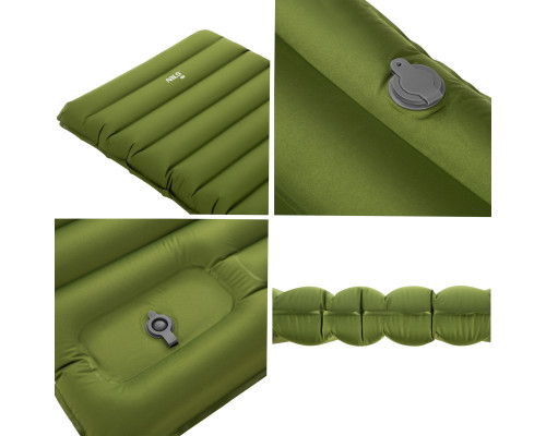 Матрац туристичний з вбудованим насосом NILS CAMP NC4402 190 х 63 х 10 см, зелений