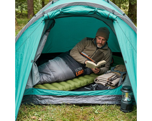 Матрац туристичний з вбудованим насосом NILS CAMP NC4402 190 х 63 х 10 см, зелений
