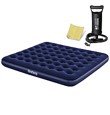 Матрац надувний Bestway 67004 з насосом 203 x 183 см, синій