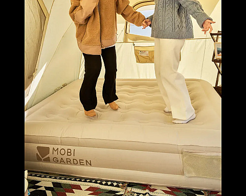 Матрац надувний одномісний Mobi Garden NX22663010 36 см, бежевий