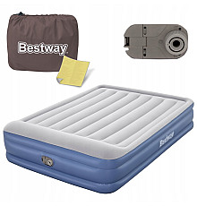 Матрац надувний Bestway 67630 203 x 152 x 46 см, синьо-сірий