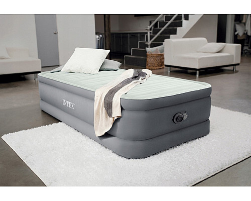Матрац надувний INTEX 64902 191x99x46 см, сіро-бірюзовий