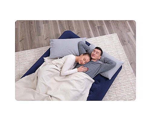 Матрац надувний Bestway 67002-62002 з насосом 191 х 137 х 22 см, синій