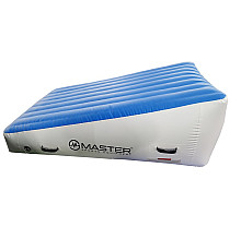 Мат похилий надувний MASTERJUMP 180 x 120 x 20-65 см - синьо-білий