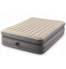 Матрац надувний INTEX 64164 з вбудованим електронасосом 203x152x51 см, бежевий