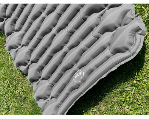 Великий надувний карімат похідний, туристичний WCG для кемпінгу (сірий)