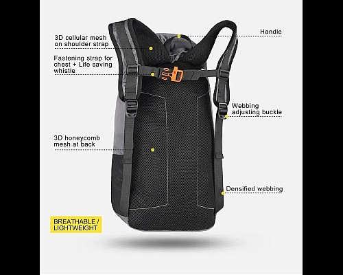 Рюкзак Rhinowalk Multifunctional RK8200 20 л, чорний