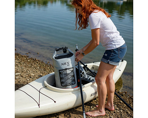 Герморюкзак NILS CAMP NC17108 25 л, сіро-помаранчевий