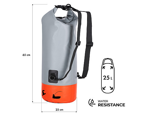 Герморюкзак NILS CAMP NC17108 25 л, сіро-помаранчевий