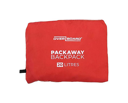 Рюкзак водонепроникний OverBoard OB1225R-EU 20 л - чорно-червоний