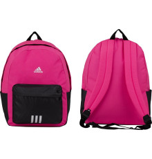 Шкільний міський спортивний рюкзак Adidas adidas Classic Badge of Sport 3-Stripes рожево-чорний IK5723