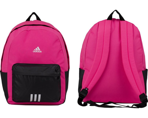 Шкільний міський спортивний рюкзак Adidas adidas Classic Badge of Sport 3-Stripes рожево-чорний IK5723