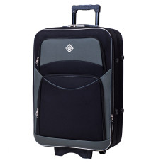 Текстильна валіза Bonro Style (маленька) чорно-сіра