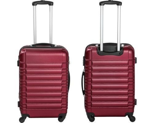 Набір валіз Tectake ABS 4 предмета - бордовий