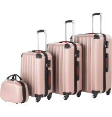 Набір валіз Tectake Pucci з 4 предметів - рожеве золото
