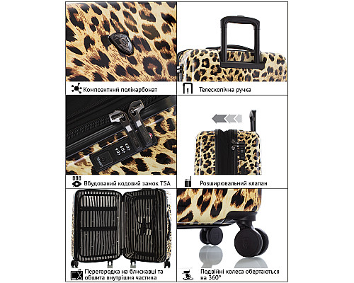 Валіза Heys Brown Leopard (S)