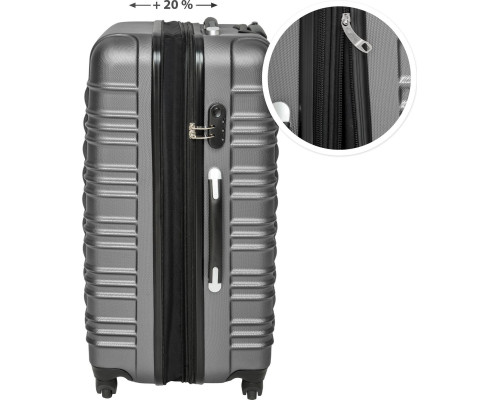 Набір валіз Tectake ABS 4 предмети - сірий