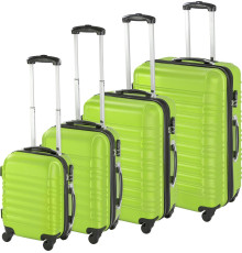 Набір валіз Tectake ABS 4 штуки - зелений
