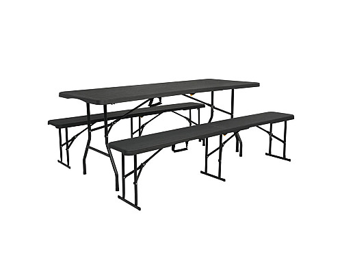 Стіл туристичний розкладний NILS CAMP NC1618 180 х 74 х 73 см, темно-сірий