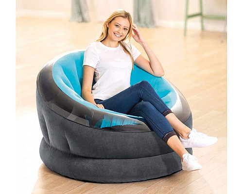 Крісло надувне INTEX 68582 112x109x69 см, блакитне