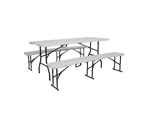 Стіл туристичний NILS CAMP NC1618 180 х 74 х 73 см, білий