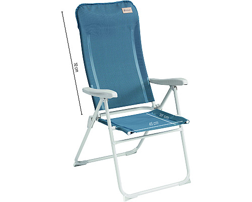 Стілець розкладний Outwell Cromer 410091, 61 x 73 x 119 см - синій