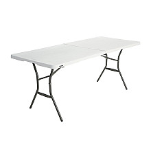 Стіл розкладний Lifetime 80471, білий граніт, 182,8 x 76,2 x 73,6 см - білий
