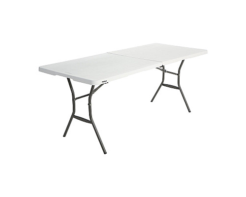 Стіл розкладний Lifetime 80471, білий граніт, 182,8 x 76,2 x 73,6 см - білий