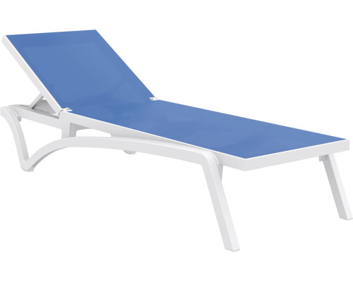 Шезлонг Siesta Pacific, біло-блакитний Шезлонг Siesta Pacific, біло-блакитний