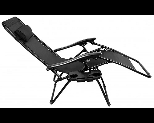 Комплект шезлонгів Bonro SP-167A 2 шт, 160 х 66 х 114 см - чорний