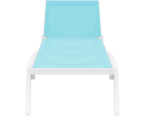 Шезлонг Siesta Pacific, біло-бірюзовий Шезлонг Siesta Pacific, біло-бірюзовий
