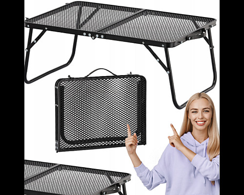 Стіл туристичний Chomik Garden Line TOURIST 60 х 40 х 26,5 см - чорний
