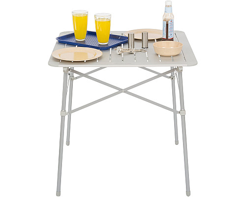 Стіл розкладний Highlander Aluminium Slat Folding Table Small FUR073, 70 x 70 x 70 см - сірий